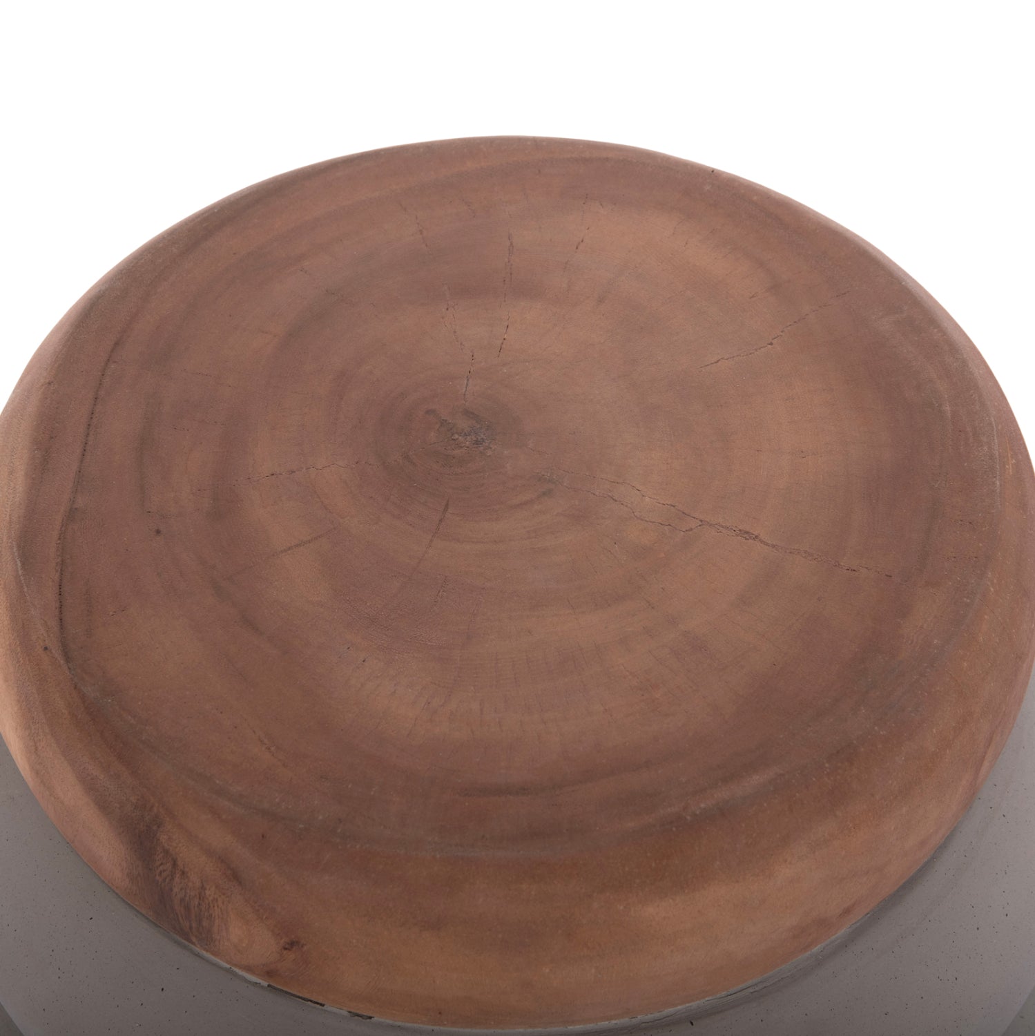 ΣΚΑΜΠΟ PUFFAT HM18172.03 FIBER CEMENT ΓΚΡΙ- ΞΥΛΟ TEAK TOP Φ45x46Υεκ. - Pakobazaar