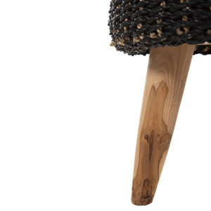 ΣΚΑΜΠΟ BEAM HM7827 ΞΥΛΟ ΤΕΑΚ ΚΑΙ SEAGRASS ΣΕ ΦΥΣΙΚΟ & ΜΑΥΡΟ Φ43x45Yεκ. - Pakobazaar