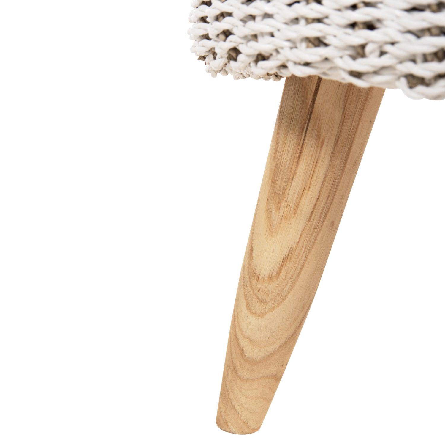 ΣΚΑΜΠΟ BEAM HM7827.01 ΞΥΛΟ ΤΕΑΚ ΚΑΙ SEAGRASS ΣΕ ΦΥΣΙΚΟ & ΛΕΥΚΟ Φ42x46Yεκ. - Pakobazaar