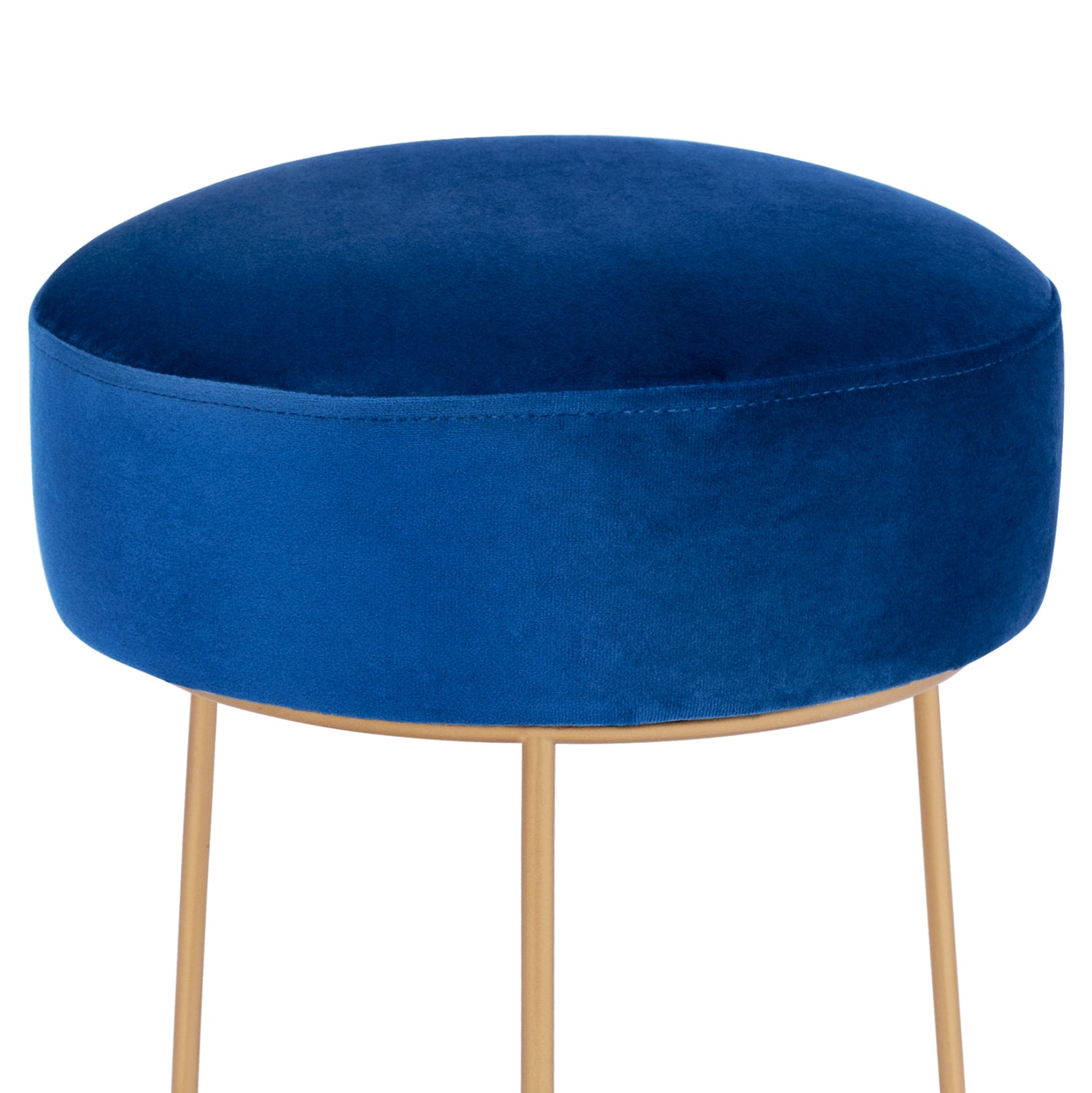 ΣΚΑΜΠΟ KARLO HM8411.08 ΜΠΛΕ ΒΕΛΟΥΔΟ ΜΕ ΧΡΥΣΗ ΒΑΣΗ Φ36x38Υ εκ. - Pakobazaar