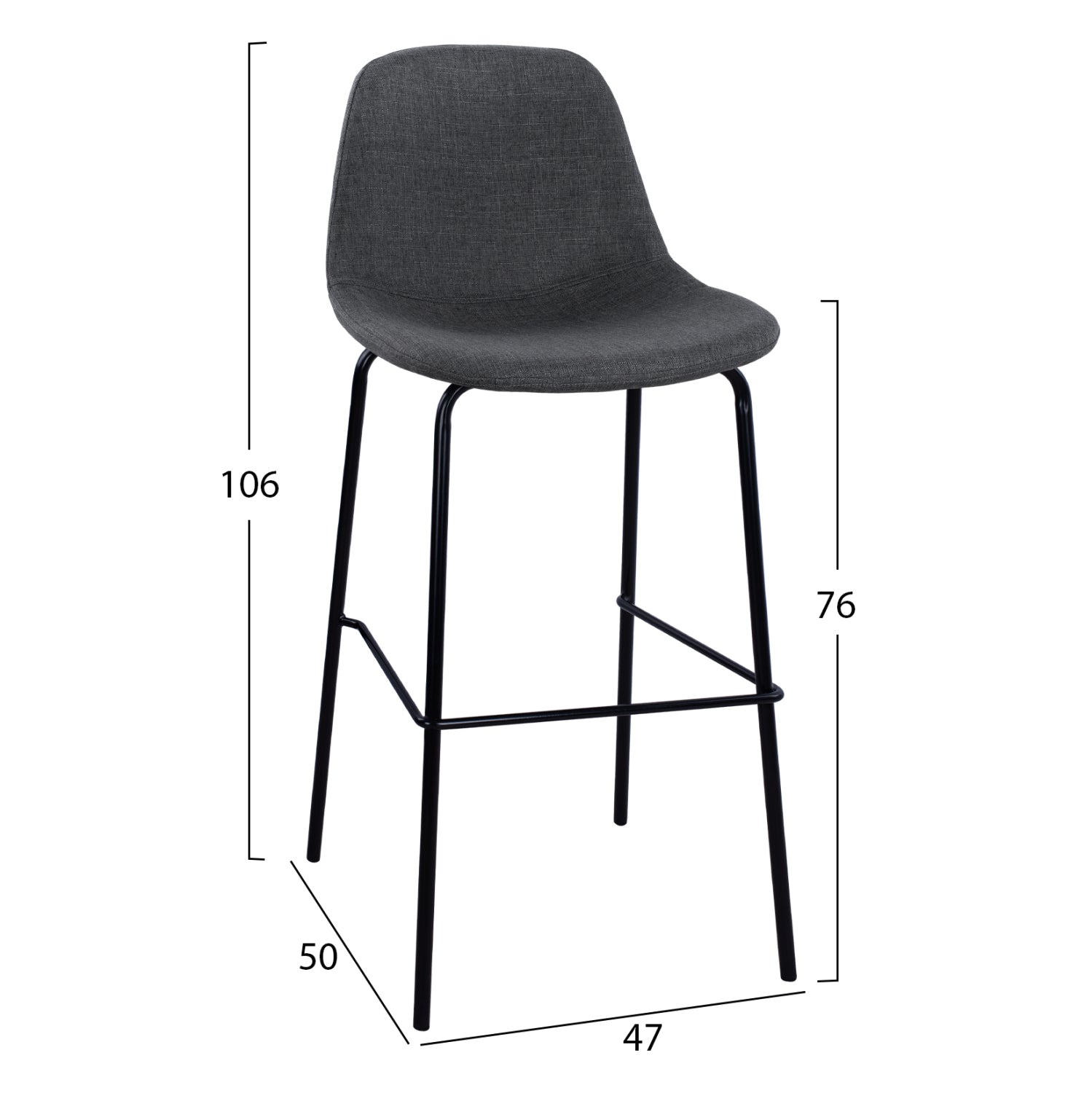 ΣΚΑΜΠΟ VINCENT HM8579.10 ΜΕ ΜΕΤΑΛΛΙΚΟ ΣΚΕΛΕΤΟ ΚΑΙ ΥΦΑΣΜΑ ΣΕ ΓΚΡΙ ΧΡΩΜΑ 47Χ50Χ106Υεκ. - Pakobazaar
