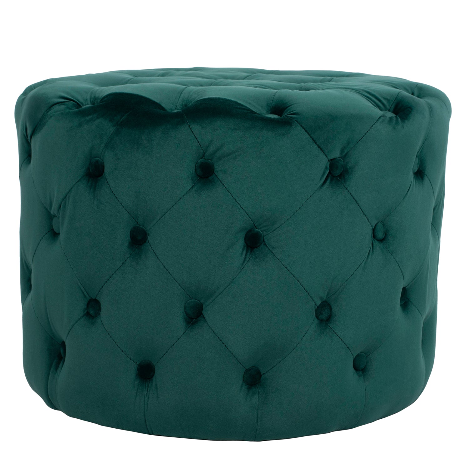 ΣΚΑΜΠΟ KASSIE ΚΥΠΑΡΙΣΣΙ ΒΕΛΟΥΔΟ ΤΥΠΟΥ CHESTERFIELD HM8406.03 Φ60x43Υ εκ. - Pakobazaar