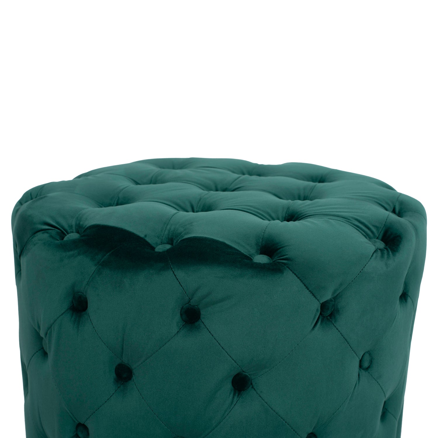 ΣΚΑΜΠΟ KASSIE ΚΥΠΑΡΙΣΣΙ ΒΕΛΟΥΔΟ ΤΥΠΟΥ CHESTERFIELD HM8406.03 Φ60x43Υ εκ. - Pakobazaar