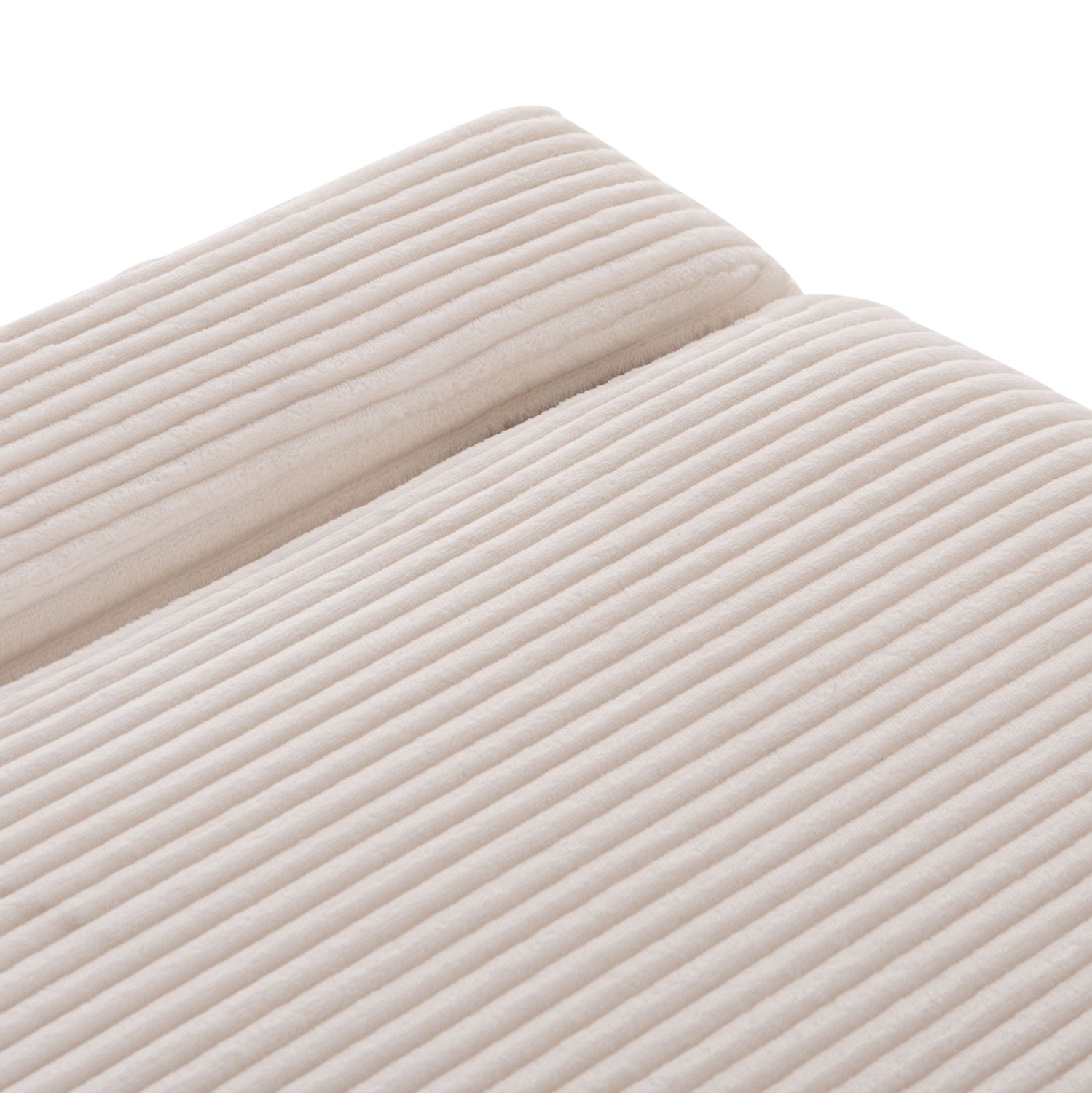 ΣΚΑΜΠΟ ΜΕ ΑΝΑΔΙΠΛΟΥΜΕΝΟ ΡΑΝΤΖΟ & ΣΤΡΩΜΑ INGE HM3343.42 ΜΠΕΖ ΚΟΤΛΕ ΥΦΑΣΜΑ 118x74x42Υ - Pakobazaar