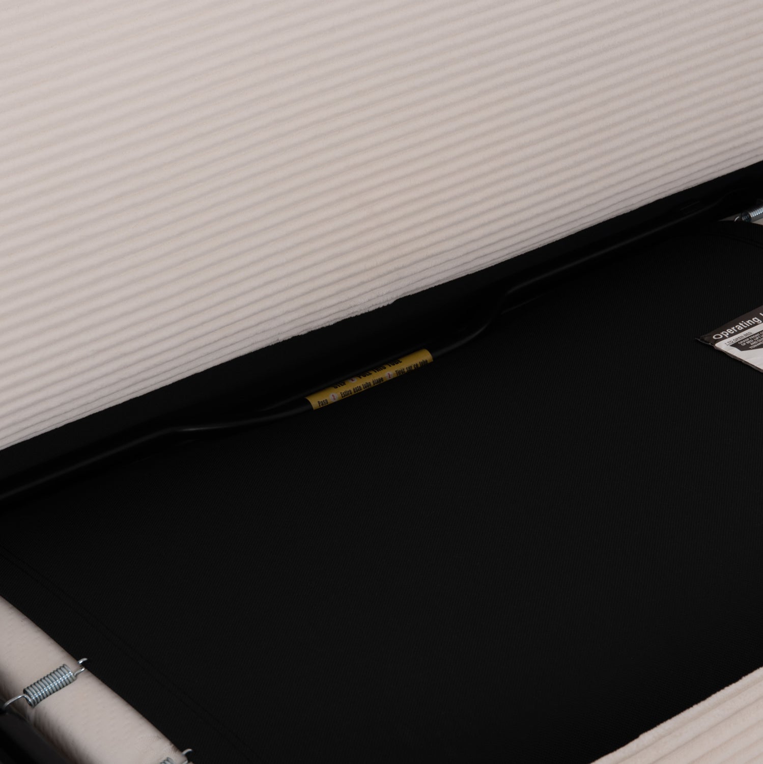 ΣΚΑΜΠΟ ΜΕ ΑΝΑΔΙΠΛΟΥΜΕΝΟ ΡΑΝΤΖΟ & ΣΤΡΩΜΑ INGE HM3343.42 ΜΠΕΖ ΚΟΤΛΕ ΥΦΑΣΜΑ 118x74x42Υ - Pakobazaar