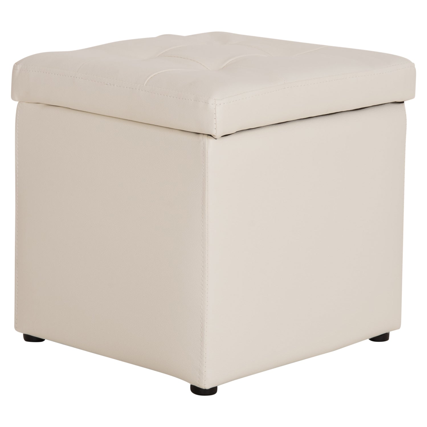 ΣΚΑΜΠΟ PRO CUBE HM224.02 PU ΜΕ ΑΠΟΘΗΚΕΥΤΙΚΟ ΧΩΡΟ- ΛΕΥΚΟ 38x38x36,5Υεκ. - Pakobazaar