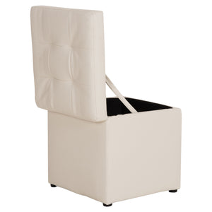 ΣΚΑΜΠΟ PRO CUBE HM224.02 PU ΜΕ ΑΠΟΘΗΚΕΥΤΙΚΟ ΧΩΡΟ- ΛΕΥΚΟ 38x38x36,5Υεκ. - Pakobazaar
