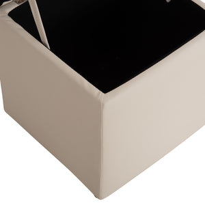 ΣΚΑΜΠΟ PRO CUBE HM224.02 PU ΜΕ ΑΠΟΘΗΚΕΥΤΙΚΟ ΧΩΡΟ- ΛΕΥΚΟ 38x38x36,5Υεκ. - Pakobazaar