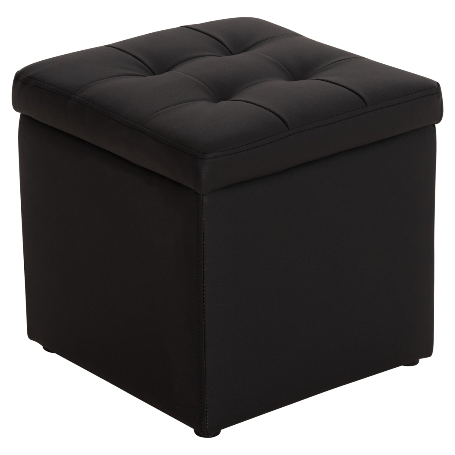 ΣΚΑΜΠΩ ΜΕ ΑΠΟΘΗΚΕΥΤΙΚΟ ΧΩΡΟ PU ΜΑΥΡΟ CUBE HM224.01 38x38x36.5Υεκ. - Pakobazaar