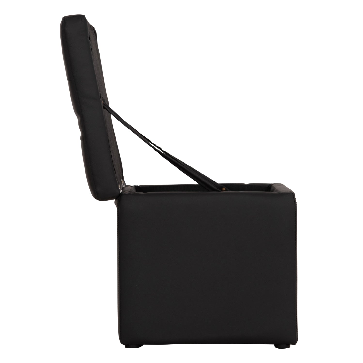 ΣΚΑΜΠΩ ΜΕ ΑΠΟΘΗΚΕΥΤΙΚΟ ΧΩΡΟ PU ΜΑΥΡΟ CUBE HM224.01 38x38x36.5Υεκ. - Pakobazaar