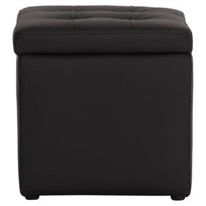 ΣΚΑΜΠΩ ΜΕ ΑΠΟΘΗΚΕΥΤΙΚΟ ΧΩΡΟ PU ΜΑΥΡΟ CUBE HM224.01 38x38x36.5Υεκ. - Pakobazaar