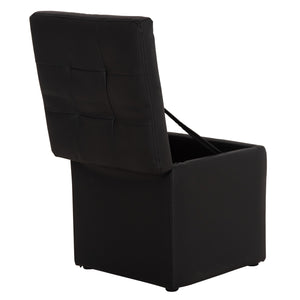 ΣΚΑΜΠΩ ΜΕ ΑΠΟΘΗΚΕΥΤΙΚΟ ΧΩΡΟ PU ΜΑΥΡΟ CUBE HM224.01 38x38x36.5Υεκ. - Pakobazaar