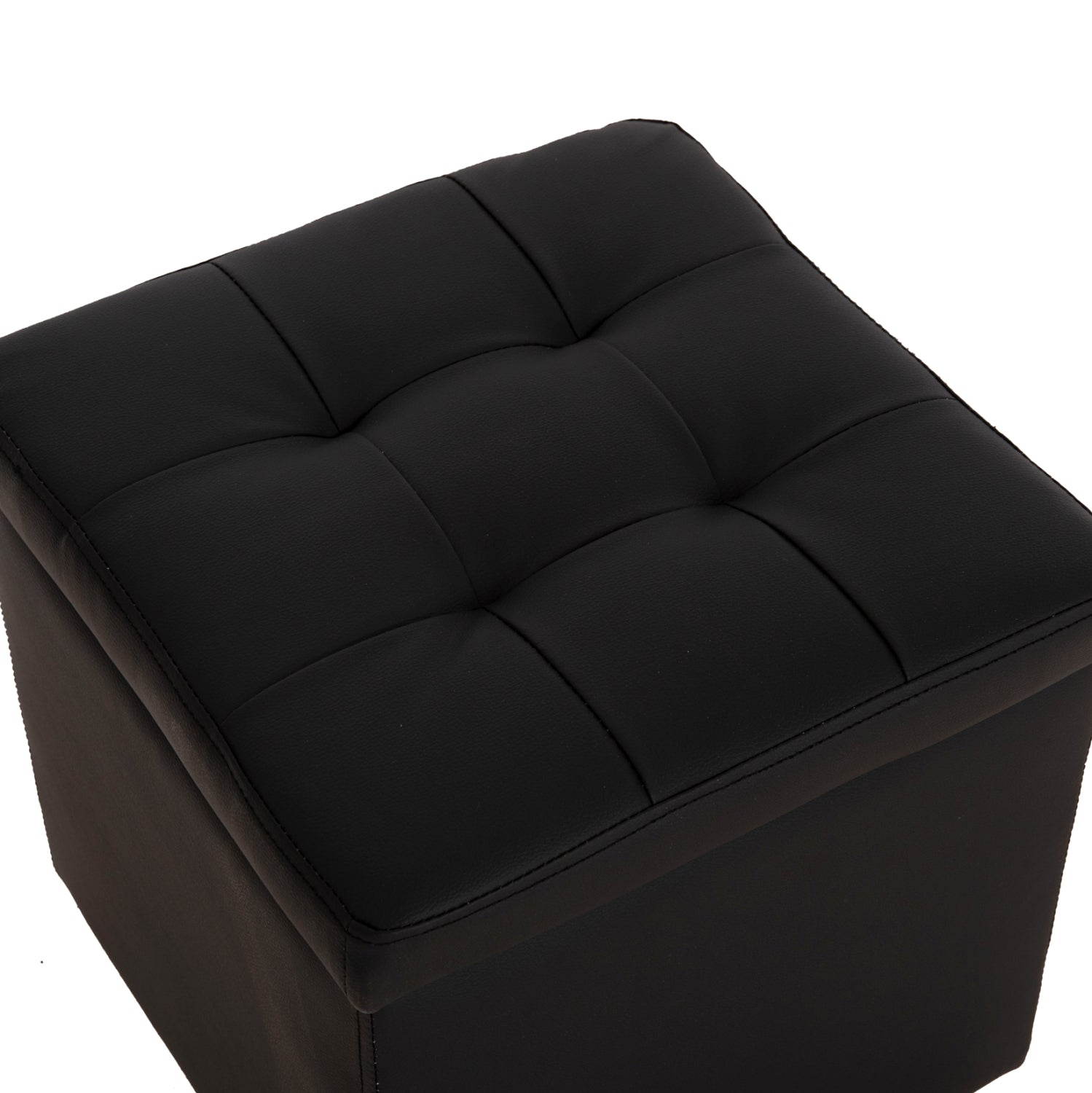 ΣΚΑΜΠΩ ΜΕ ΑΠΟΘΗΚΕΥΤΙΚΟ ΧΩΡΟ PU ΜΑΥΡΟ CUBE HM224.01 38x38x36.5Υεκ. - Pakobazaar