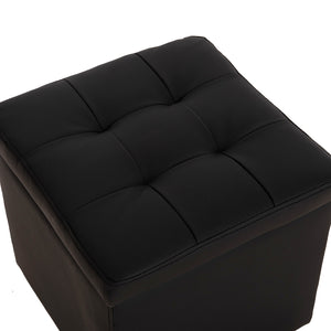 ΣΚΑΜΠΩ ΜΕ ΑΠΟΘΗΚΕΥΤΙΚΟ ΧΩΡΟ PU ΜΑΥΡΟ CUBE HM224.01 38x38x36.5Υεκ. - Pakobazaar