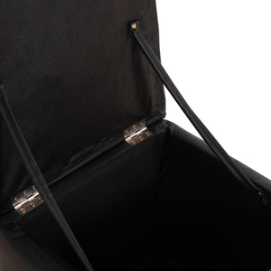 ΣΚΑΜΠΩ ΜΕ ΑΠΟΘΗΚΕΥΤΙΚΟ ΧΩΡΟ PU ΜΑΥΡΟ CUBE HM224.01 38x38x36.5Υεκ. - Pakobazaar