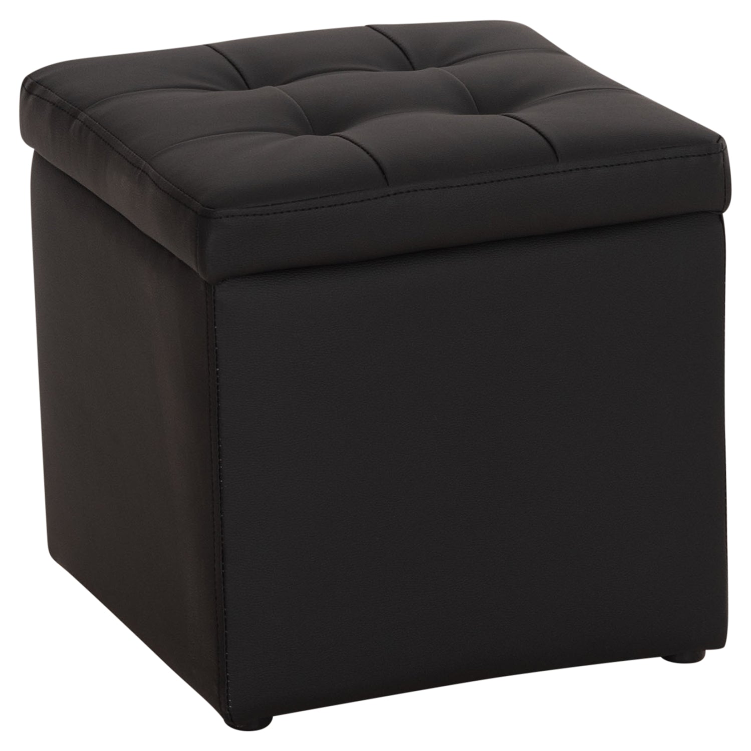 ΣΚΑΜΠΩ ΜΕ ΑΠΟΘΗΚΕΥΤΙΚΟ ΧΩΡΟ PU ΜΑΥΡΟ CUBE HM224.01 38x38x36.5Υεκ. - Pakobazaar