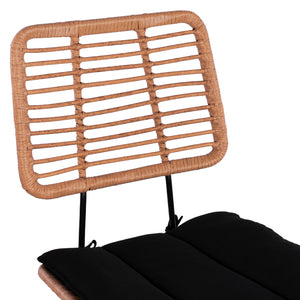 ΣΚΑΜΠΟ ΜΕΣΑΙΟΥ ΥΨΟΥΣ ALLEGRA HM5644 ΜΕΤΑΛΛΙΚΟ ΜΕ WICKER ΣΕ ΜΠΕΖ ΑΠΟΧΡΩΣΗ 55x56x107 εκ. - Pakobazaar
