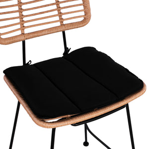 ΣΚΑΜΠΟ ΜΕΣΑΙΟΥ ΥΨΟΥΣ ALLEGRA HM5644 ΜΕΤΑΛΛΙΚΟ ΜΕ WICKER ΣΕ ΜΠΕΖ ΑΠΟΧΡΩΣΗ 55x56x107 εκ. - Pakobazaar