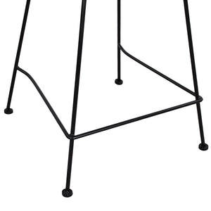 ΣΚΑΜΠΟ ΜΕΣΑΙΟΥ ΥΨΟΥΣ ALLEGRA HM5644 ΜΕΤΑΛΛΙΚΟ ΜΕ WICKER ΣΕ ΜΠΕΖ ΑΠΟΧΡΩΣΗ 55x56x107 εκ. - Pakobazaar