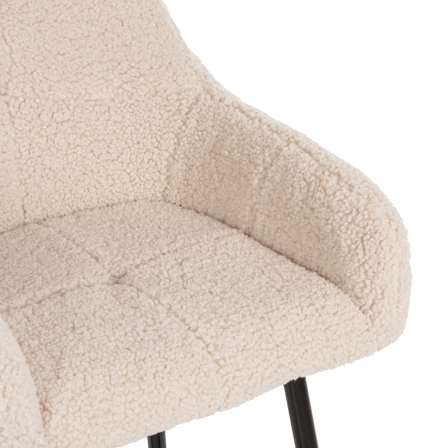 ΣΚΑΜΠΟ ΜΕΣΑΙΟΥ ΥΨΟΥΣ STRIKE HM8592.02 ΥΦΑΣΜΑ TEDDY ΛΕΥΚΟ-ΜΑΥΡΑ ΠΟΔΙΑ 50x50x94,5Υεκ. - Pakobazaar