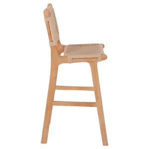 ΣΚΑΜΠΟ ΜΕΣΑΙΟΥ ΥΨΟΥΣ HM9332.01 RUBBERWOOD & ΣΧΟΙΝΙ- ΦΥΣΙΚΟ ΧΡΩΜΑ 45x46x95Υεκ. - Pakobazaar