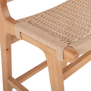 ΣΚΑΜΠΟ ΜΕΣΑΙΟΥ ΥΨΟΥΣ HM9332.01 RUBBERWOOD & ΣΧΟΙΝΙ- ΦΥΣΙΚΟ ΧΡΩΜΑ 45x46x95Υεκ. - Pakobazaar