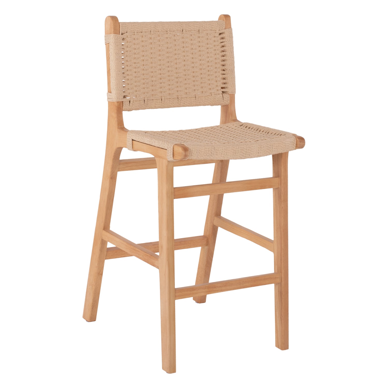 ΣΚΑΜΠΟ ΜΕΣΑΙΟΥ ΥΨΟΥΣ HM9332.01 RUBBERWOOD & ΣΧΟΙΝΙ- ΦΥΣΙΚΟ ΧΡΩΜΑ 45x46x95Υεκ. - Pakobazaar