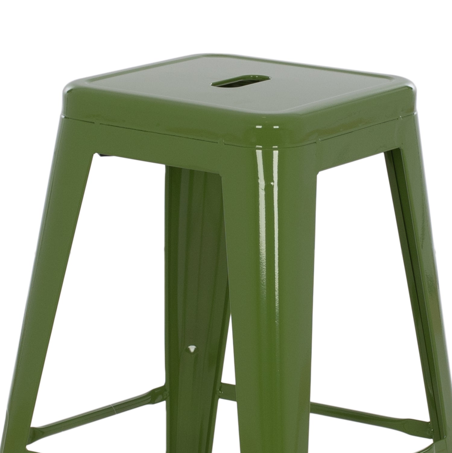 ΣΚΑΜΠΟ ΜΕΣΑΙΟΥ ΥΨΟΥΣ ΜΕΤΑΛΛΙΚΟ HM8573.13 MELITA ΣΕ LIGHT OLIVE GREEN 43x43x67Yεκ. - Pakobazaar