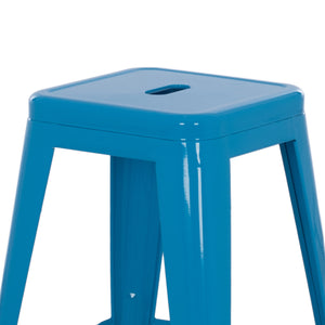 ΣΚΑΜΠΟ ΜΕΣΑΙΟΥ ΥΨΟΥΣ ΜΕΤΑΛΛΙΚΟ MELITA-PRO HM8573.48 ΜΠΛΕ 43x43x67Υεκ. - Pakobazaar