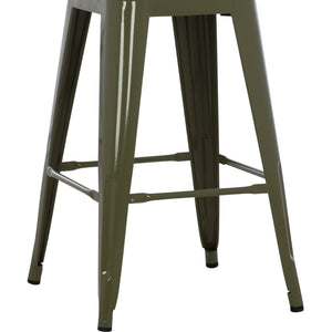 ΣΚΑΜΠΟ ΜΕΣΑΙΟΥ ΥΨΟΥΣ ΜΕΤΑΛΛΙΚΟ MELITA-PRO HM8573.43 DARK OLIVE GREEN 43x43x67Υεκ. - Pakobazaar