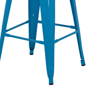 ΣΚΑΜΠΟ ΜΕΣΑΙΟΥ ΥΨΟΥΣ ΜΕΤΑΛΛΙΚΟ MELITA-PRO HM8573.48 ΜΠΛΕ 43x43x67Υεκ. - Pakobazaar