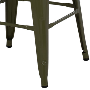 ΣΚΑΜΠΟ ΜΕΣΑΙΟΥ ΥΨΟΥΣ ΜΕΤΑΛΛΙΚΟ MELITA-PRO HM8573.43 DARK OLIVE GREEN 43x43x67Υεκ. - Pakobazaar