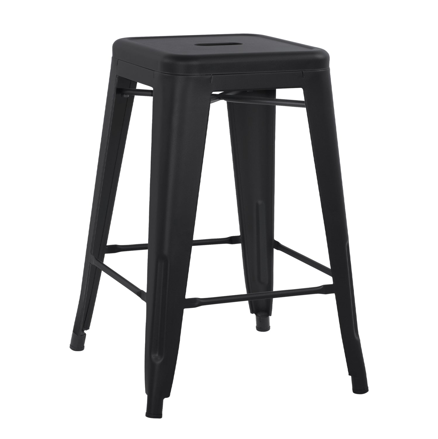 ΣΚΑΜΠΟ ΜΕΣΑΙΟΥ ΥΨΟΥΣ ΜΕΤΑΛΛΙΚΟ MELITA-PRO HM8573.42 ΜΑΥΡΟ ΜΑΤ 43x43x67Υεκ. - Pakobazaar
