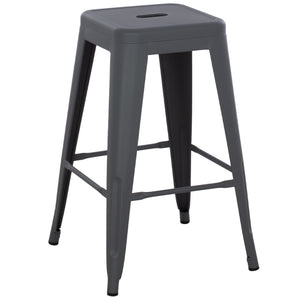ΣΚΑΜΠΟ ΜΕΣΑΙΟΥ ΥΨΟΥΣ ΜΕΤΑΛΛΙΚΟ MELITA-PRO HM8573.50 ΓΚΡΙ 43x43x67Υεκ. - Pakobazaar