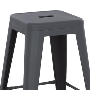 ΣΚΑΜΠΟ ΜΕΣΑΙΟΥ ΥΨΟΥΣ ΜΕΤΑΛΛΙΚΟ MELITA-PRO HM8573.50 ΓΚΡΙ 43x43x67Υεκ. - Pakobazaar