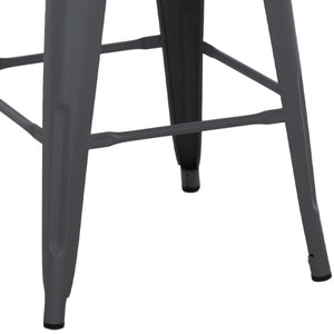 ΣΚΑΜΠΟ ΜΕΣΑΙΟΥ ΥΨΟΥΣ ΜΕΤΑΛΛΙΚΟ MELITA-PRO HM8573.50 ΓΚΡΙ 43x43x67Υεκ. - Pakobazaar