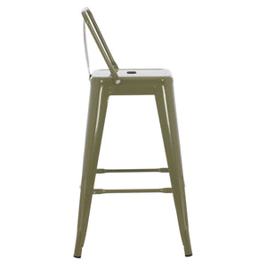 ΣΚΑΜΠΟ ΜΕΣΑΙΟΥ ΥΨΟΥΣ ΜΕΤΑΛΛΙΚΟ MELITA ΣΕ DARK OLIVE GREEN HM8574.03 42x42x98 cm. - Pakobazaar