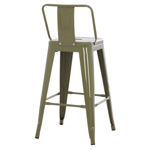 ΣΚΑΜΠΟ ΜΕΣΑΙΟΥ ΥΨΟΥΣ ΜΕΤΑΛΛΙΚΟ MELITA ΣΕ DARK OLIVE GREEN HM8574.03 42x42x98 cm. - Pakobazaar
