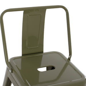 ΣΚΑΜΠΟ ΜΕΣΑΙΟΥ ΥΨΟΥΣ ΜΕΤΑΛΛΙΚΟ MELITA ΣΕ DARK OLIVE GREEN HM8574.03 42x42x98 cm. - Pakobazaar