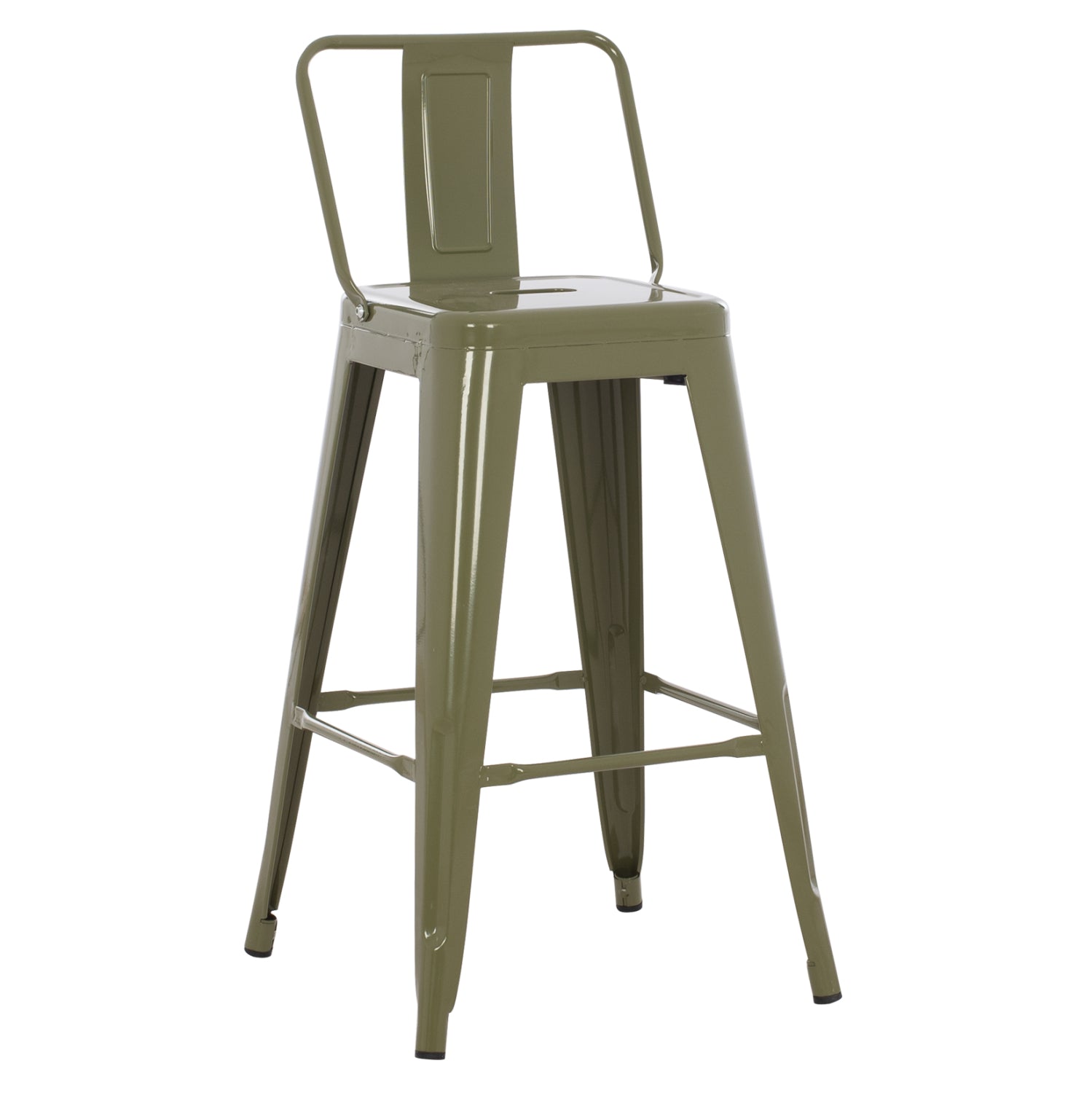 ΣΚΑΜΠΟ ΜΕΣΑΙΟΥ ΥΨΟΥΣ ΜΕΤΑΛΛΙΚΟ MELITA ΣΕ DARK OLIVE GREEN HM8574.03 42x42x98 cm. - Pakobazaar