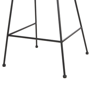 ΣΚΑΜΠΟ ΜΕΣ.ΥΨΟΥΣ ALLEGRA HM5644.11 ΜΕΤΑΛΛΟ&ΜΑΞΙΛΑΡΙ ΜΑΥΡΟ-WICKER ΜΠΕΖ 53x56x107Υεκ. - Pakobazaar