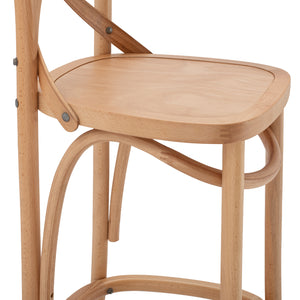 ΣΚΑΜΠΟ ΜΕΣ.ΥΨΟΥΣ GIOLIANA HM8750.01 ΑΠΟ ΟΞΙΑ ΦΥΣΙΚΟ ΜΕ PLYWOOD ΚΑΘΙΣΜΑ 46x46x101Υ εκ. - Pakobazaar