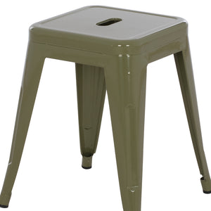ΣΚΑΜΠΟ ΜΕΤΑΛΛΙΚΟ MELITA HM0096.43 ΣΕ DARK OLIVE ΧΡΩΜΑ 37x37x45Υεκ. - Pakobazaar