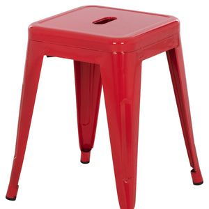 ΣΚΑΜΠΟ ΜΕΤΑΛΛΙΚΟ MELITA HM0096.44 ΣΕ ΚΟΚΚΙΝΟ ΧΡΩΜΑ 37x37x45Υεκ. - Pakobazaar