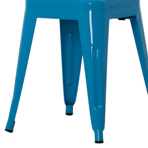 ΣΚΑΜΠΟ ΜΕΤΑΛΛΙΚΟ MELITA HM0096.48 ΣΕ ΜΠΛΕ ΧΡΩΜΑ 37x37x45Υεκ. - Pakobazaar