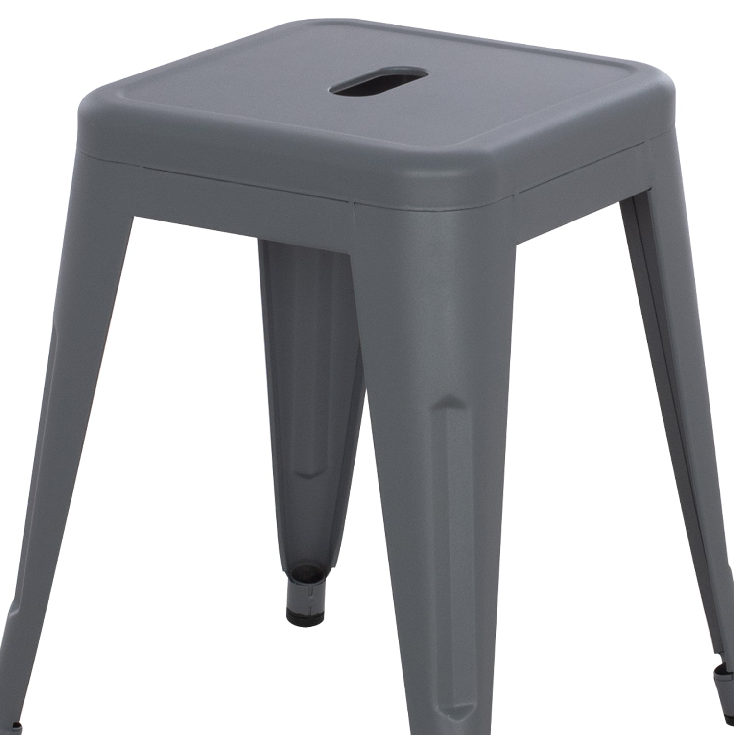 ΣΚΑΜΠΟ ΜΕΤΑΛΛΙΚΟ MELITA HM0096.50 ΣΕ ΓΚΡΙ ΜΑΤ ΧΡΩΜΑ 37x37x45Υεκ. - Pakobazaar