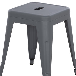 ΣΚΑΜΠΟ ΜΕΤΑΛΛΙΚΟ MELITA HM0096.50 ΣΕ ΓΚΡΙ ΜΑΤ ΧΡΩΜΑ 37x37x45Υεκ. - Pakobazaar