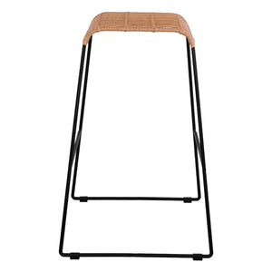 ΣΚΑΜΠΟ ΜΕΤΑΛΛΙΚΟ ALLEGRA HM5641 ΜΕ WICKER ΣΕ ΜΠΕΖ ΑΠΟΧΡΩΣΗ 49x50x76 εκ. - Pakobazaar