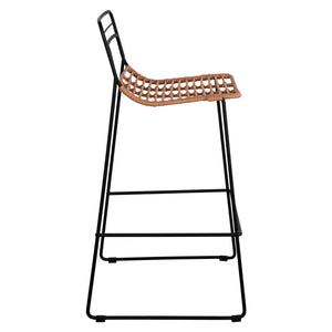 ΣΚΑΜΠΟ ΜΕΤΑΛΛΙΚΟ ALLEGRA HM5642 ΜΕ WICKER ΣΕ ΜΠΕΖ ΑΠΟΧΡΩΣΗ 48x53x100 εκ. - Pakobazaar