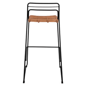 ΣΚΑΜΠΟ ΜΕΤΑΛΛΙΚΟ ALLEGRA HM5642 ΜΕ WICKER ΣΕ ΜΠΕΖ ΑΠΟΧΡΩΣΗ 48x53x100 εκ. - Pakobazaar